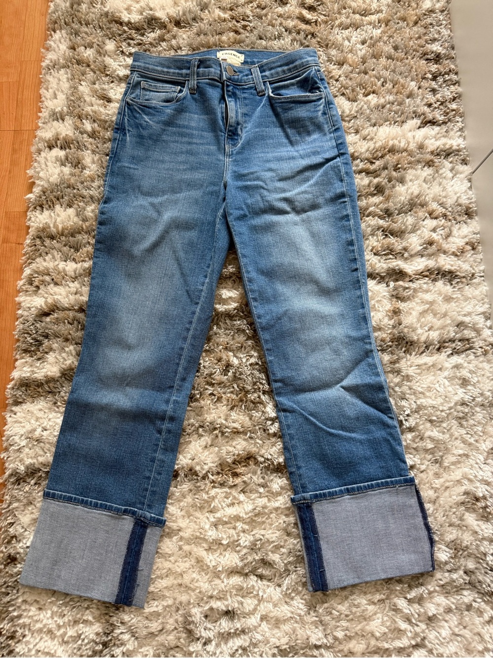 L’Agence Blue Women's Cuffed cropped Jeans